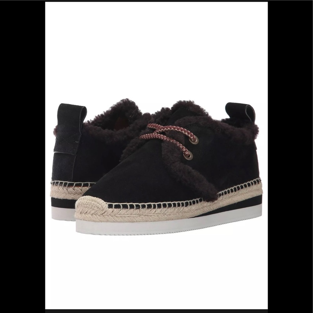 See by Chloe Sherpa sneakers size:38-8 USA black Italy msrp :$450